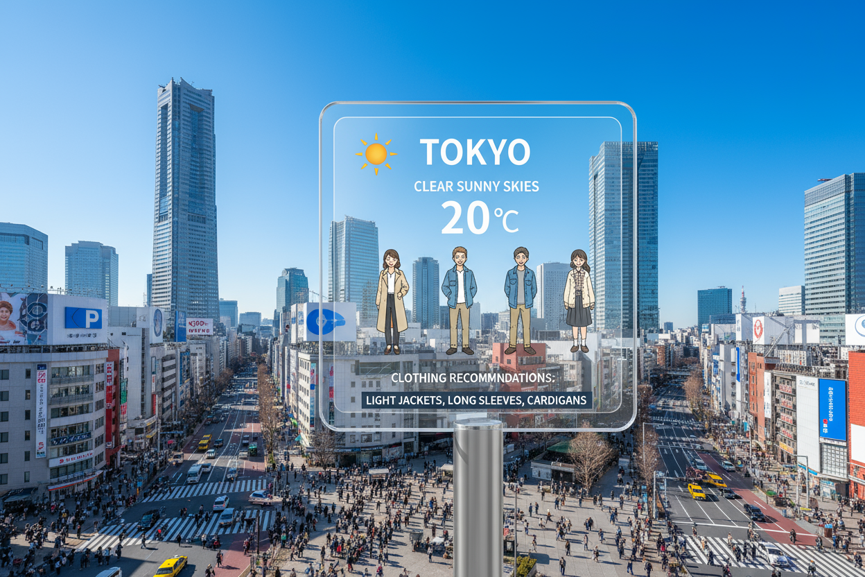 Image of TOKYO WEATHER 7th Nov and the best outfit